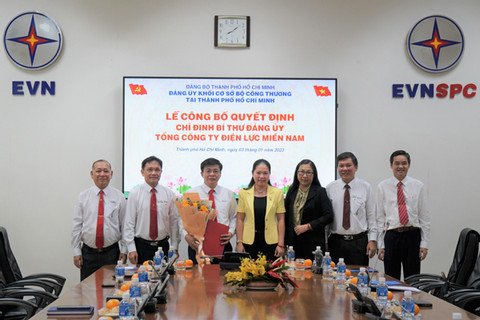 Ông Lê Văn Trang làm Bí thư Đảng uỷ Tổng công ty Điện lực Miền Nam 